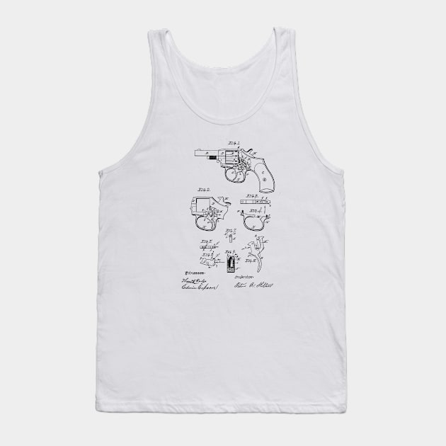 Gun Design vintage patent drawing Tank Top by TheYoungDesigns